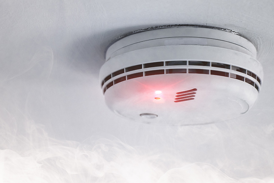 Smart Smoke Dectors on ceiling